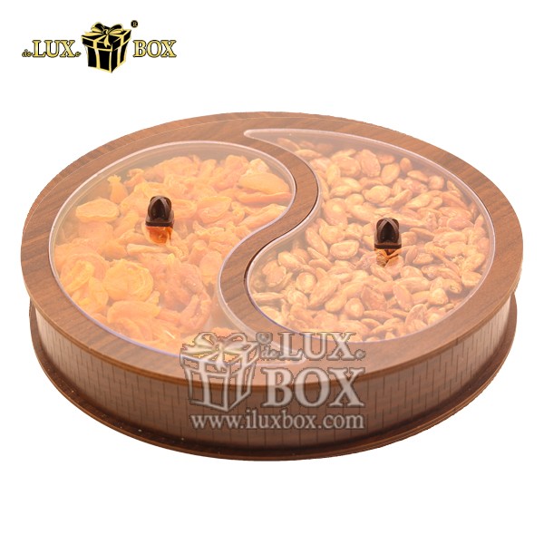 جعبه چوبی پذیرایی آجیل و خشکبار لوکس باکس کد LB36-11